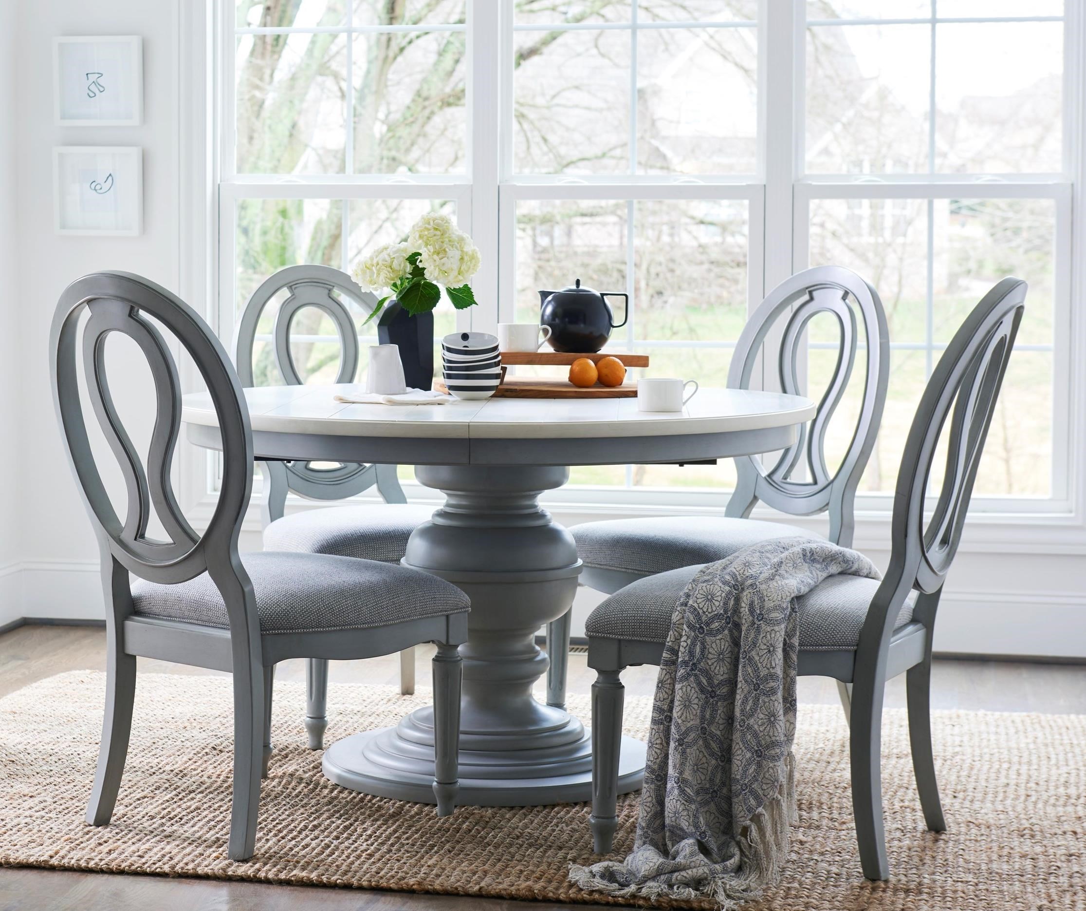 Universal Summer Hill 986656+4x636-RTA 5 Piece Dining Set with Pierced